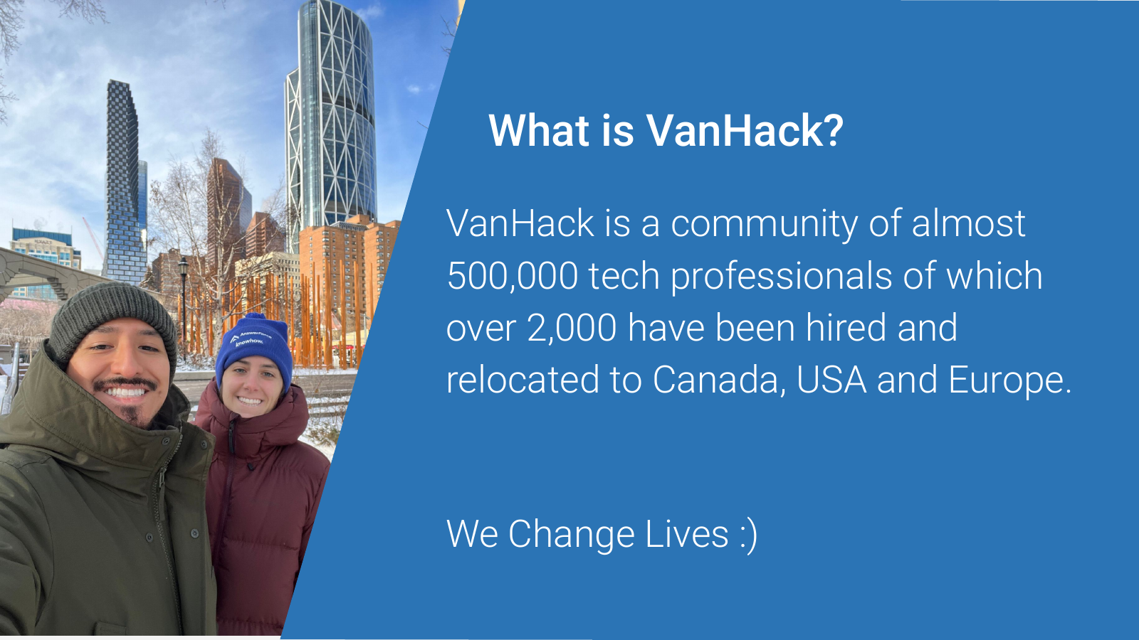 Overview of VanHack and its global technology community