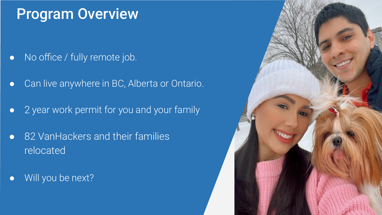 Move to Canada Program benefits including remote work in British Columbia, Alberta, or Ontario